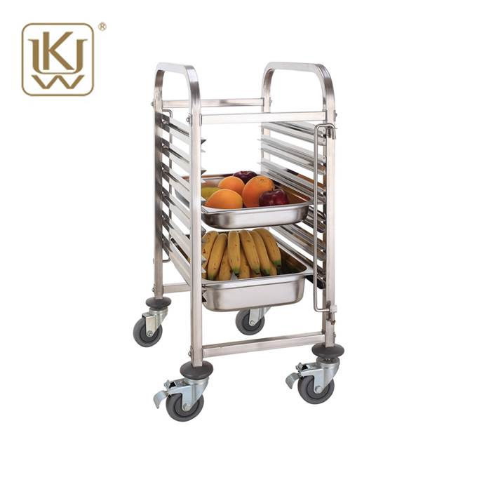 6 Tiers Roestvrij staal Rack Trolley