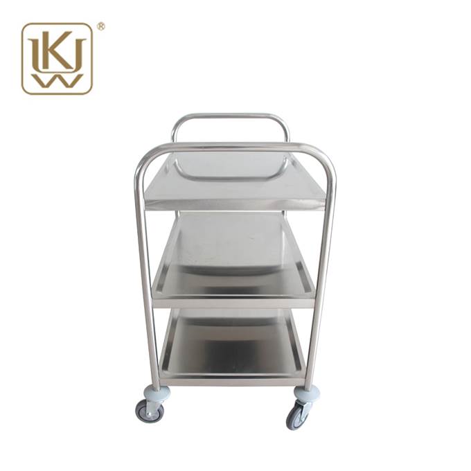 3 Layers Round Tube Serving Trolley