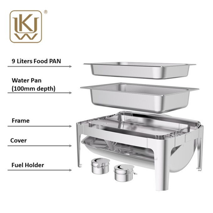 Hotelowy bufet serwujący Chafing Dish