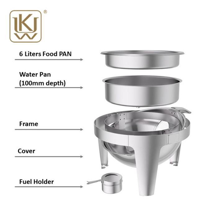 Roll Top Round Buffet Podgrzewacz jedzenia