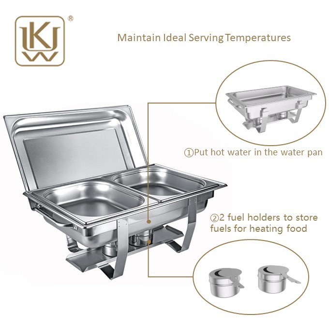 Restoran Stainless Steel Buffet Stove