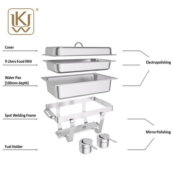 Restoran Stainless Steel Buffet Stove