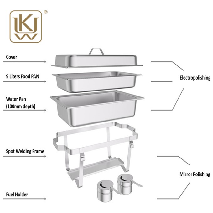 Rectangular Stainless Steel Buffet Chafer