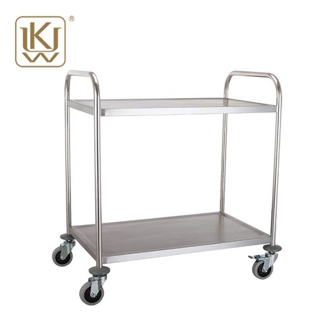 2 Tiers Round Tube Transport Trolley