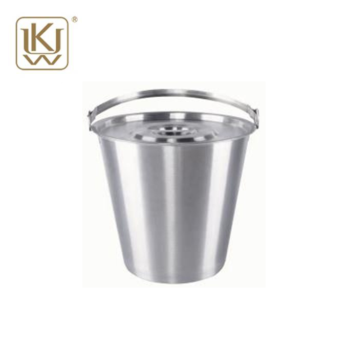 Stainless Steel Inclined Pail with Lid